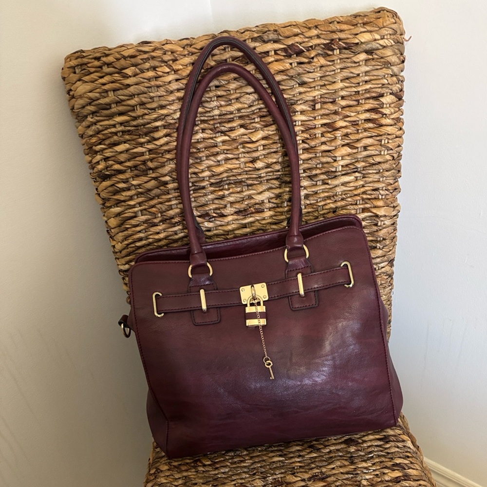 Call It Spring Maroon Satchel